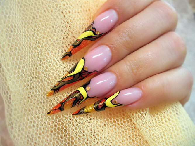 stiletto acrylic nails