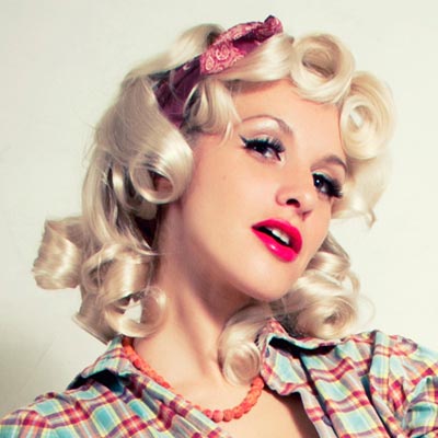 curly pin up hairstyles