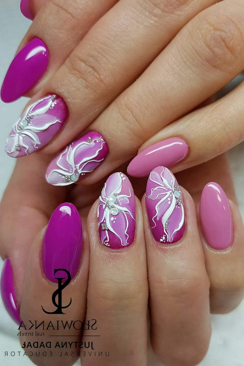 cute flower nail designs