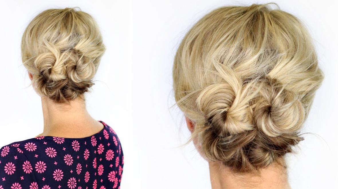Easy Twisted Updo for Short Hair