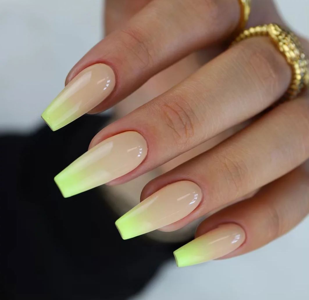 70 Glamorous Ombre Nails Designs that Will Look Fabulous 3. yellow ombre na...