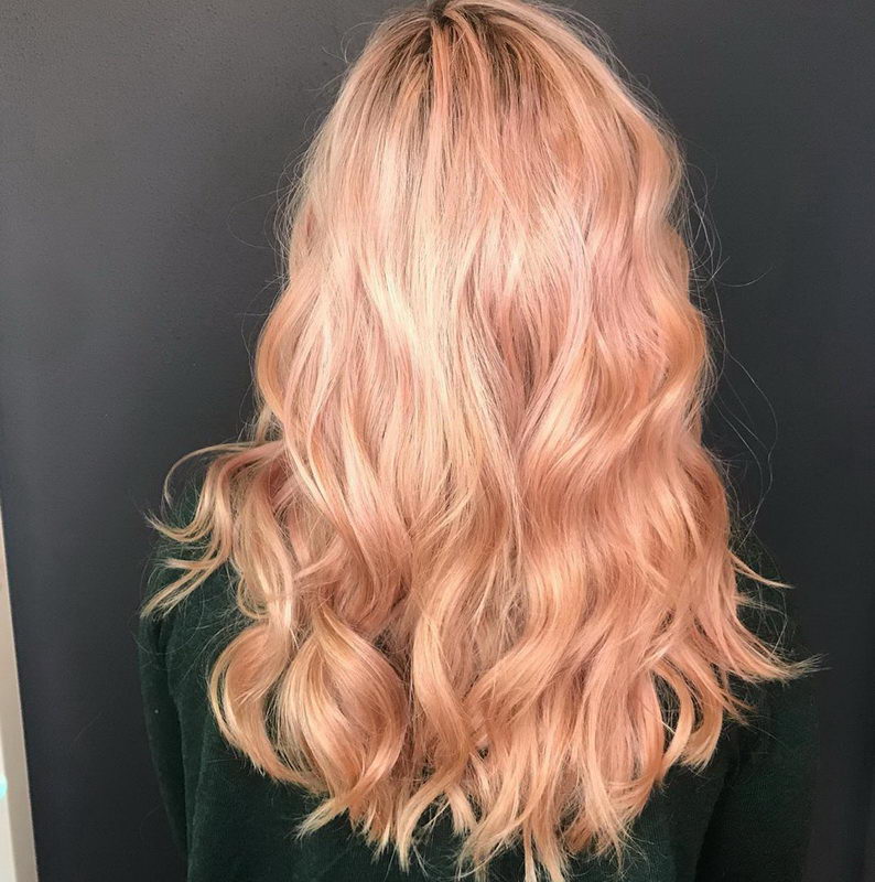blonde hair with strawberry blonde highlights