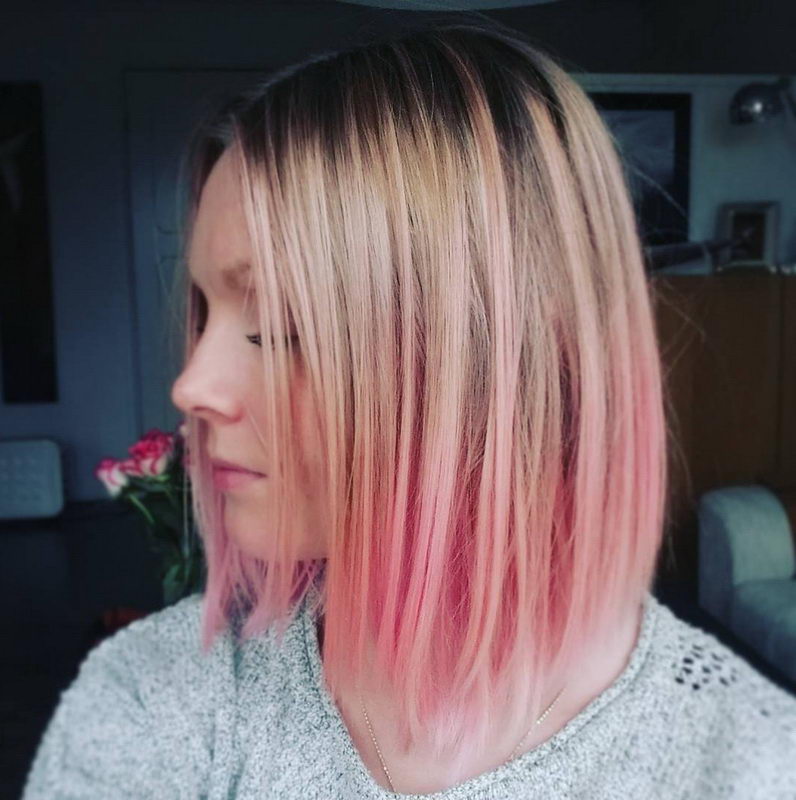 strawberry blonde ombre hair