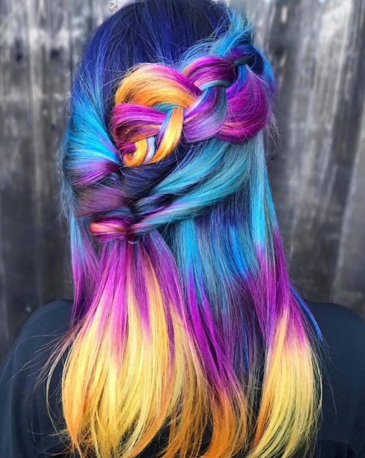 rainbow hair girl